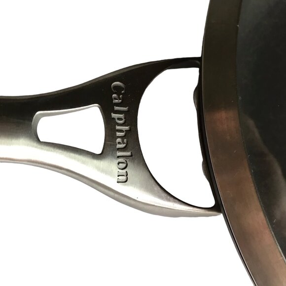 CALPHALON Large Frying Pan Skillet w/ Glass Lid Cover, 12" Diameter - Picture 3 of 12